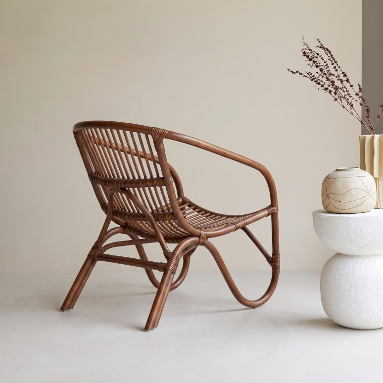 Mutine - Poltrona in rattan scuro