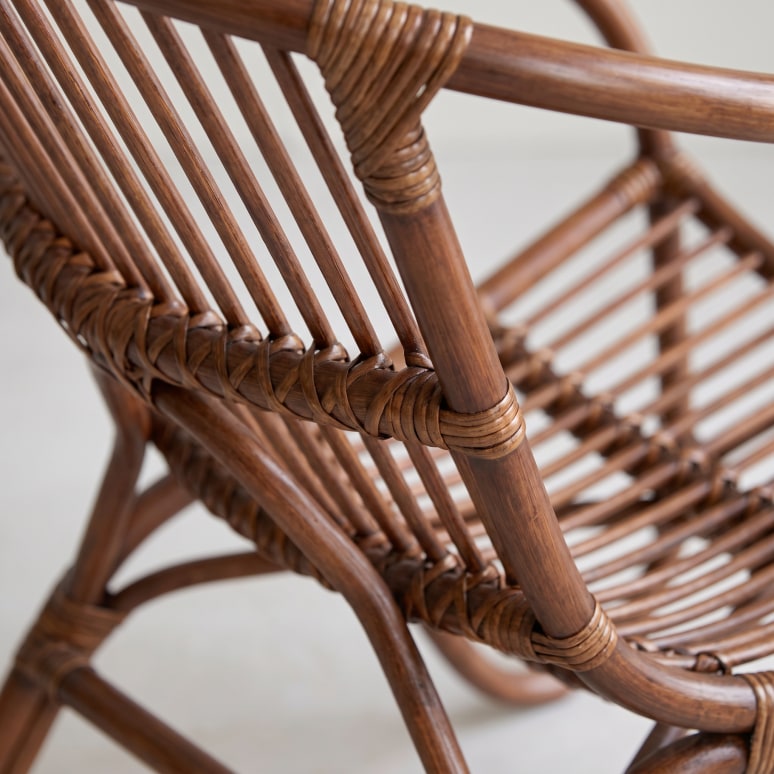 Mutine - Armchair in dark rattan