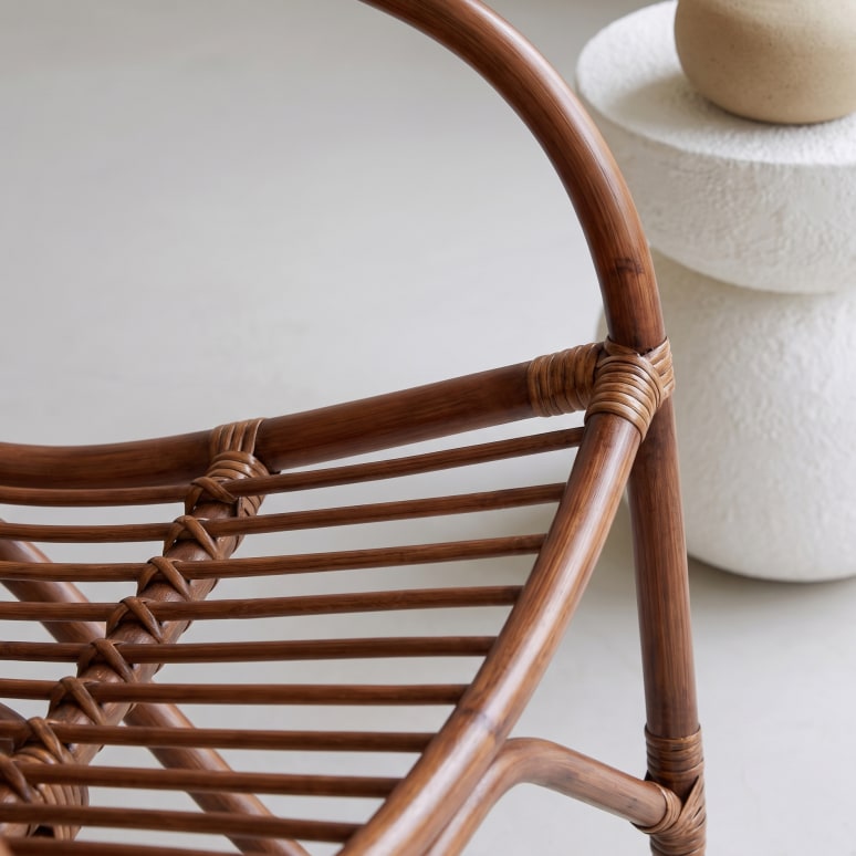 Mutine - Armchair in dark rattan