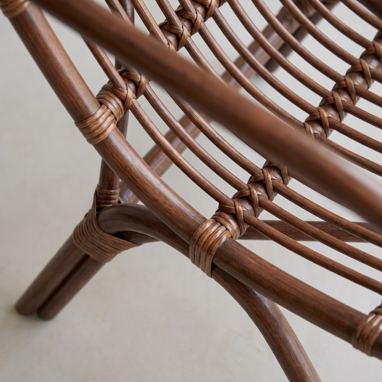Mutine - Sessel aus dunklem Rattan