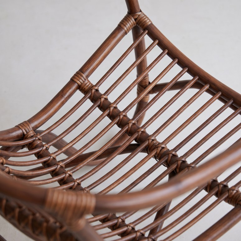 Mutine - Armchair in dark rattan