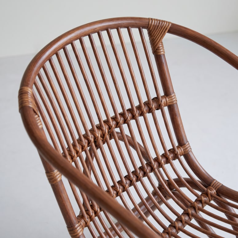 Mutine - Sessel aus dunklem Rattan