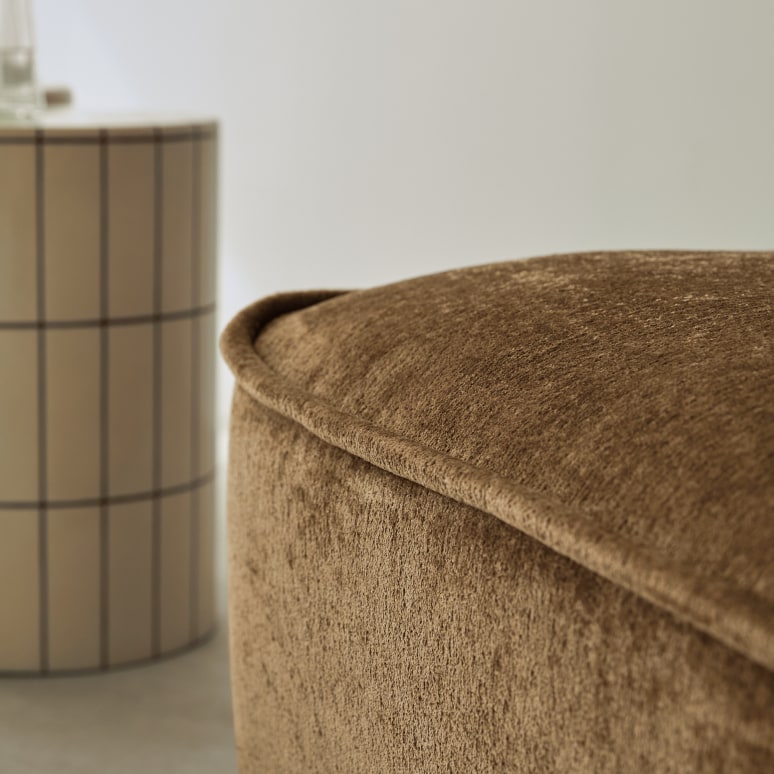 Quinto - Modulaire stoffen hoekbank camel 4-zits