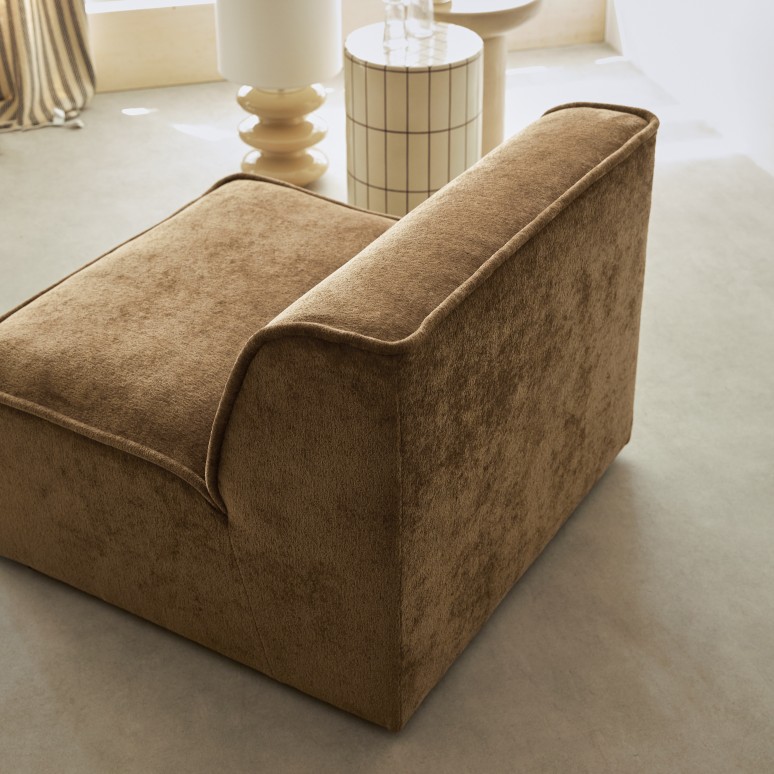Quinto - Modulaire fauteuil in camel stof