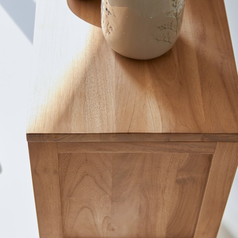 Coffee Tek - Console d'entrée en teck massif P. 30 cm