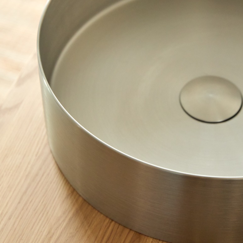 Inès - Lavabo in acciaio inossidabile ∅ 36 cm