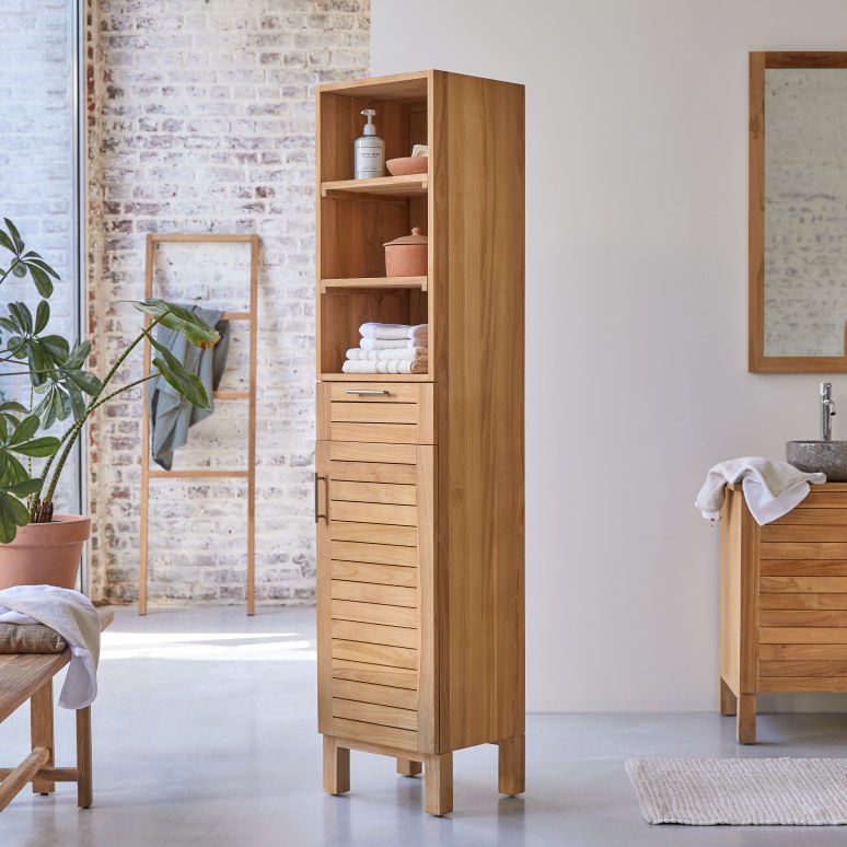 Soho - Mobile a colonna in teak massello