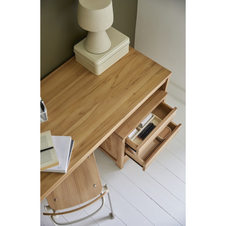Eden - Bureau van massief teak met opbergkastje