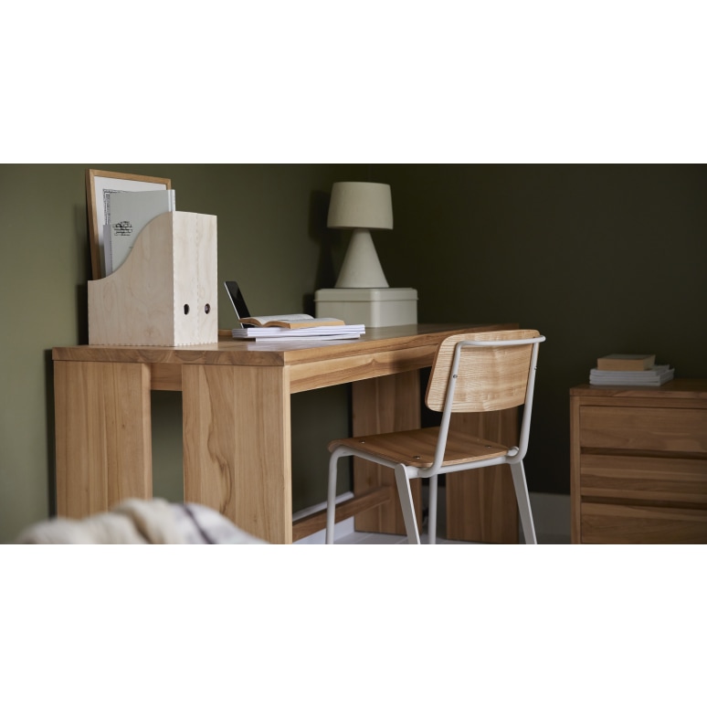 Eden - Schreibtisch aus massivem Teak mit Schubladenmodul