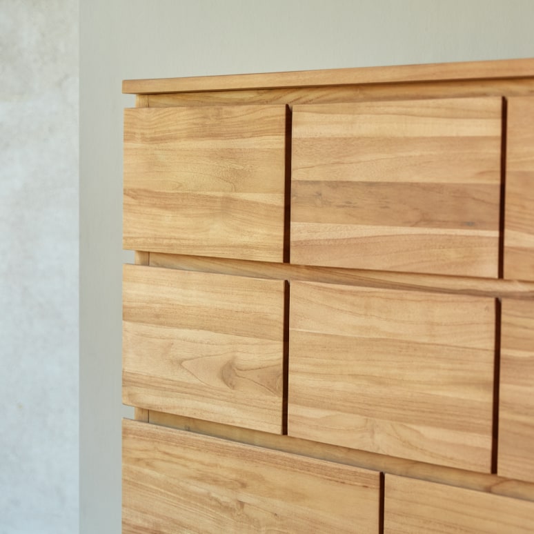 Milano - Kommode aus massivem Teakholz