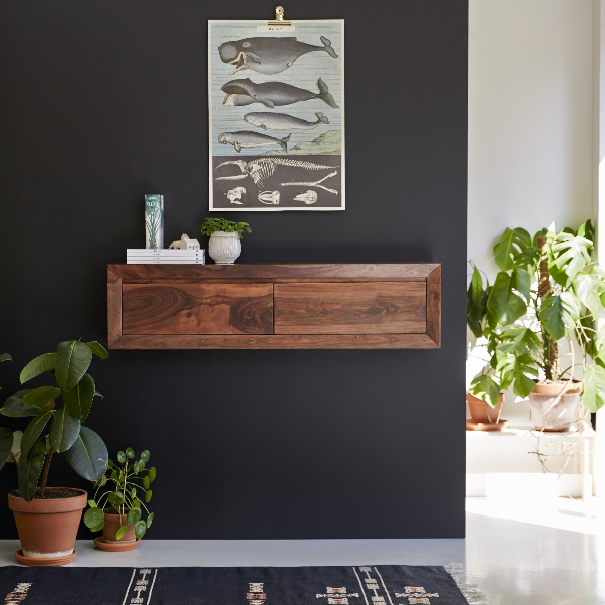 Console murale en bois de palissandre 120 Villa Tikamoon