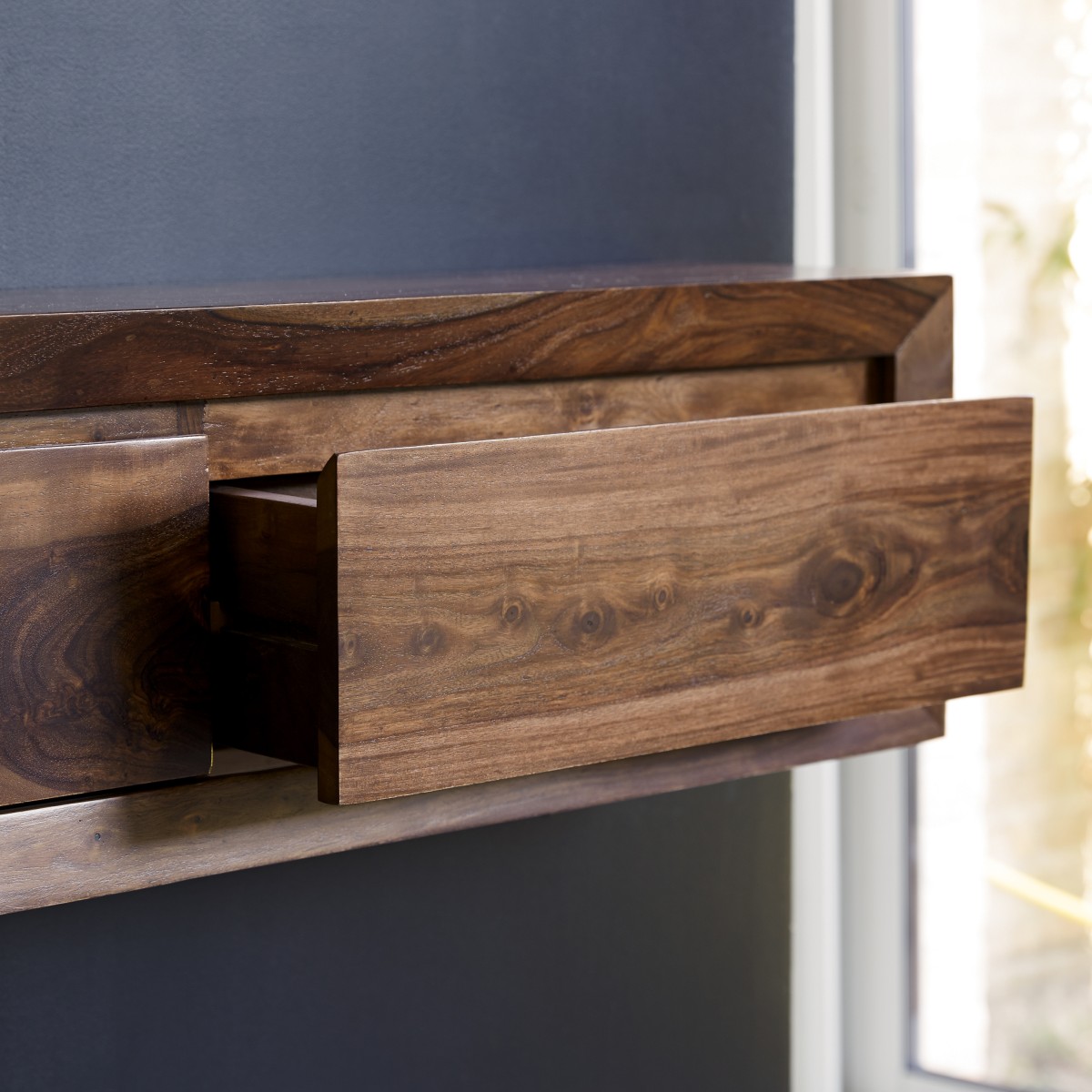 Villa - Bijzettafel voor aan de wand van massief palissander