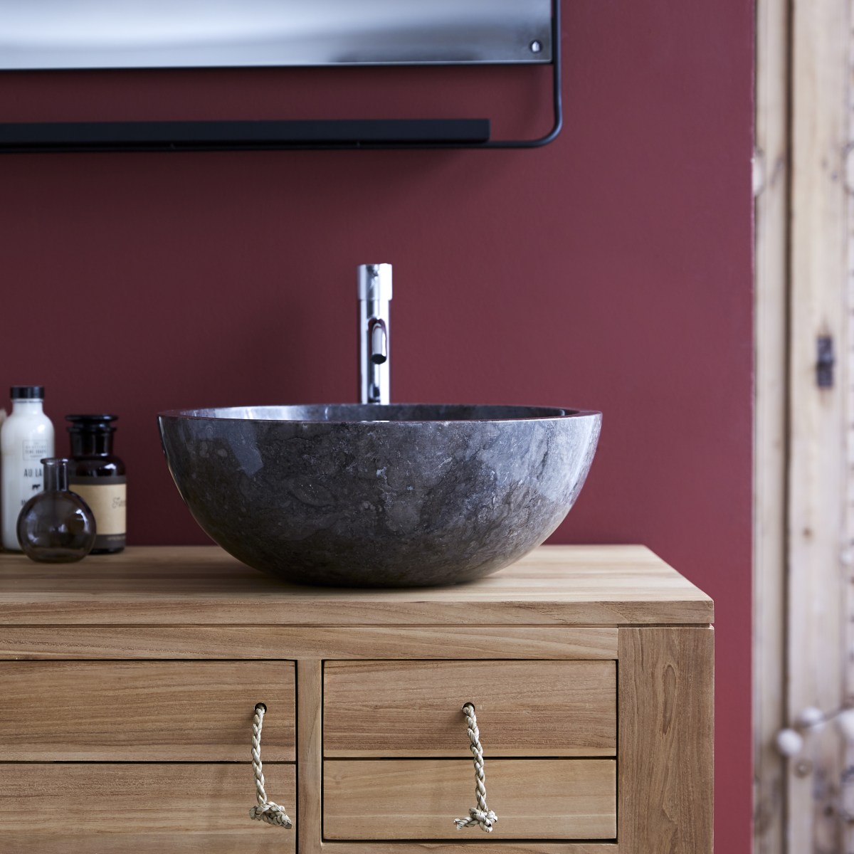 Vasque couleur gris en marbre Ibyza Grey Tikamoon