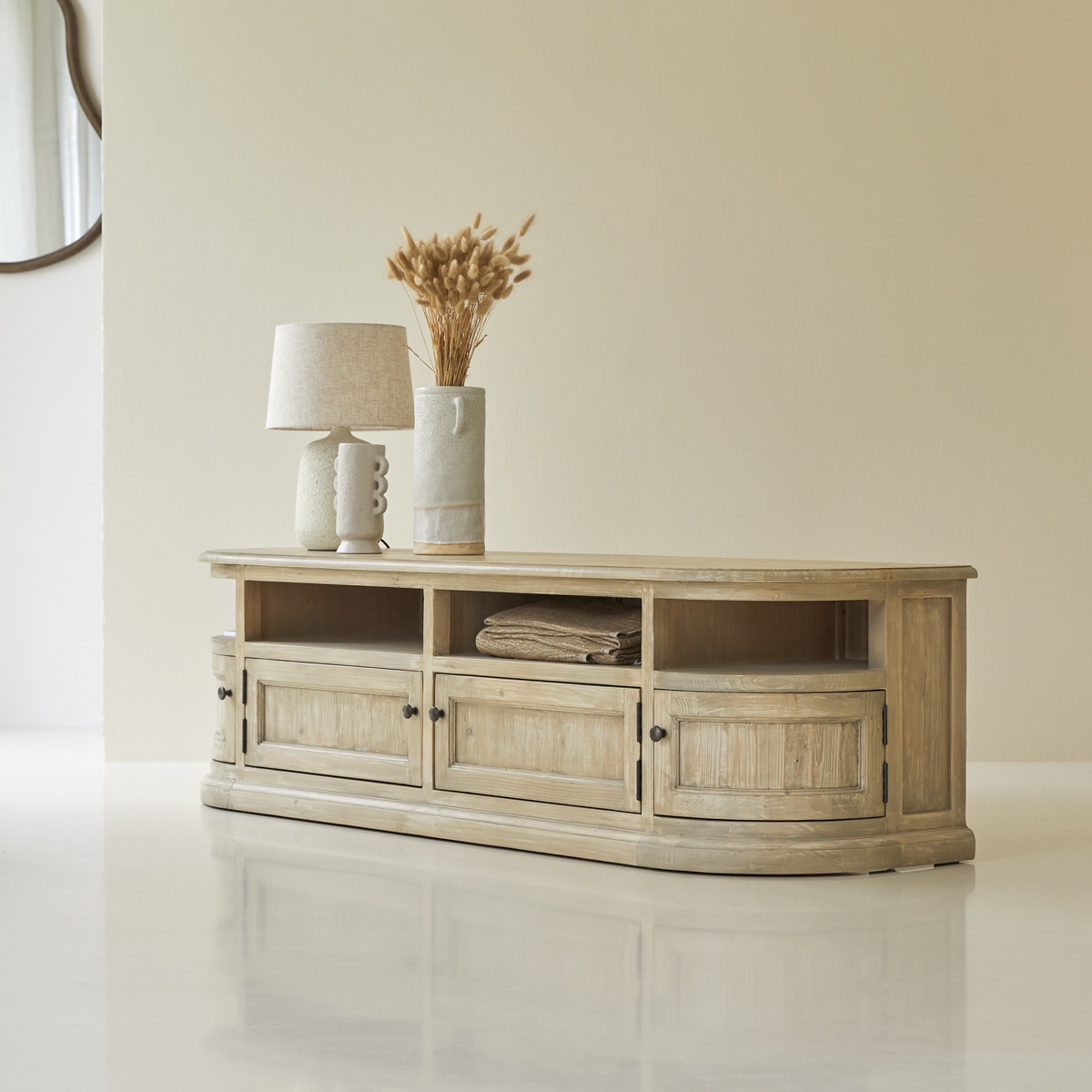 Celeste - Meuble TV en pin 180 cm