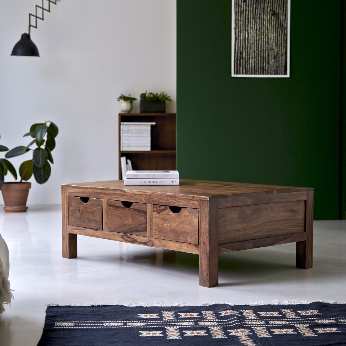 Table de salon en bois de palissandre 110x75 Oliver Tikamoon