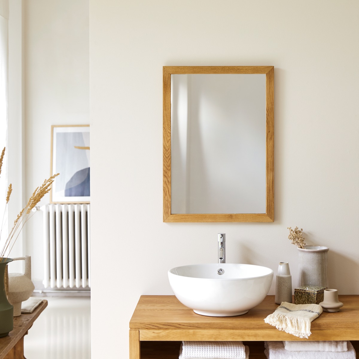 Miroir en bois de chêne Serena 70x50 FSC® - Tikamoon