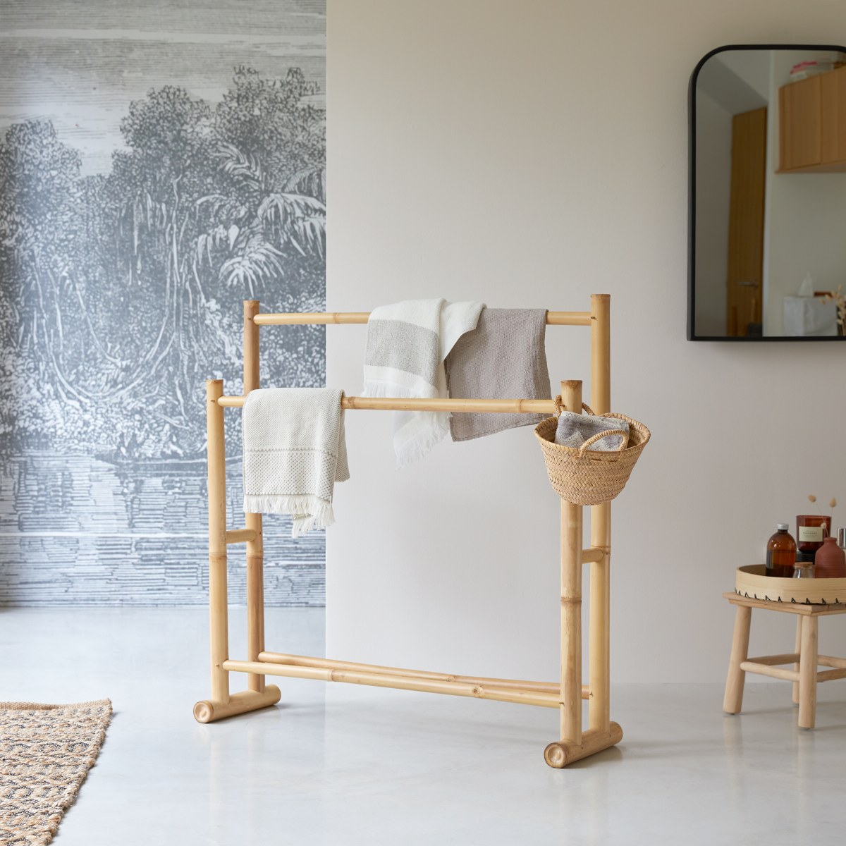 Porte serviette de salle de bain bambou Balyss Tikamoon