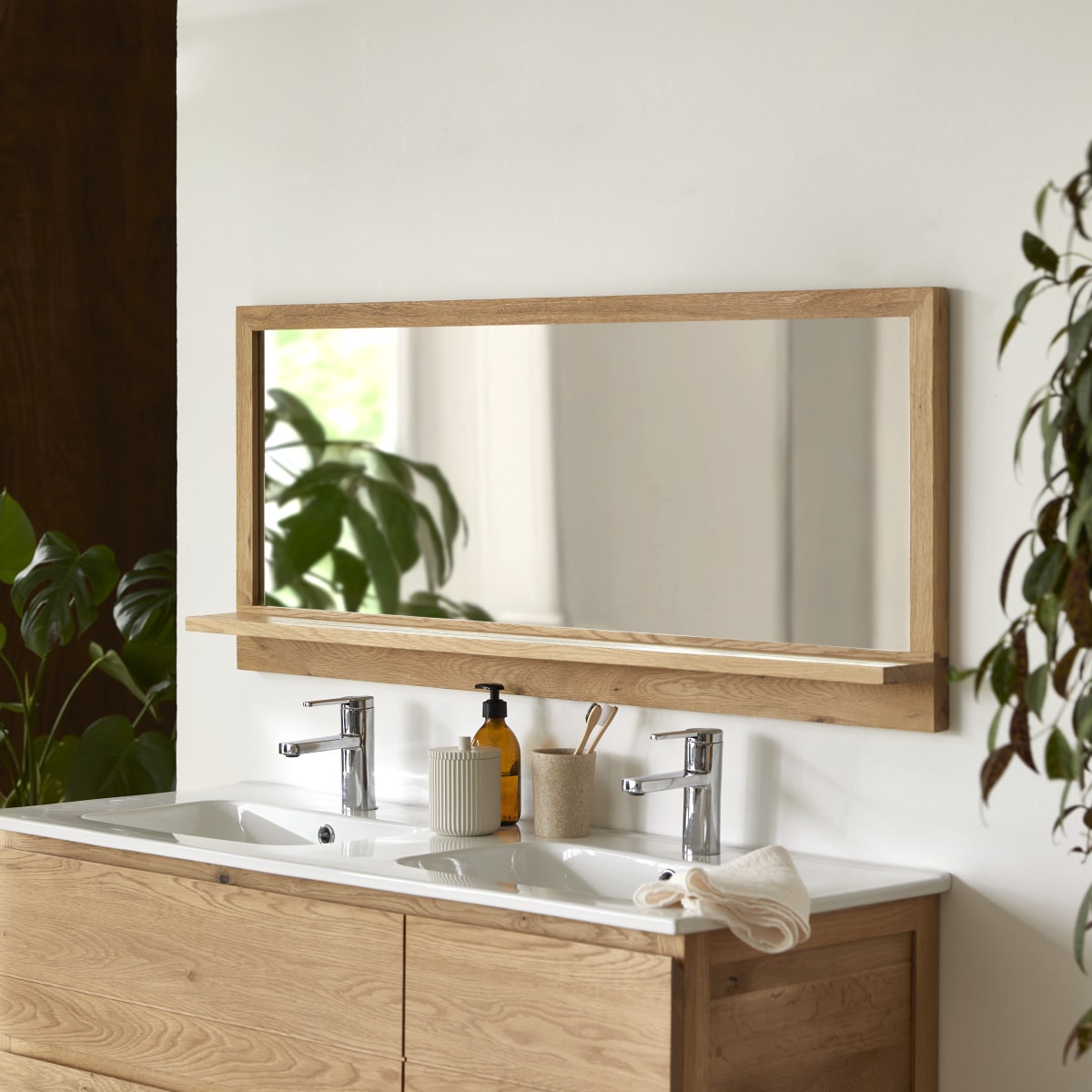 Easy - Miroir en chêne 120x50 cm