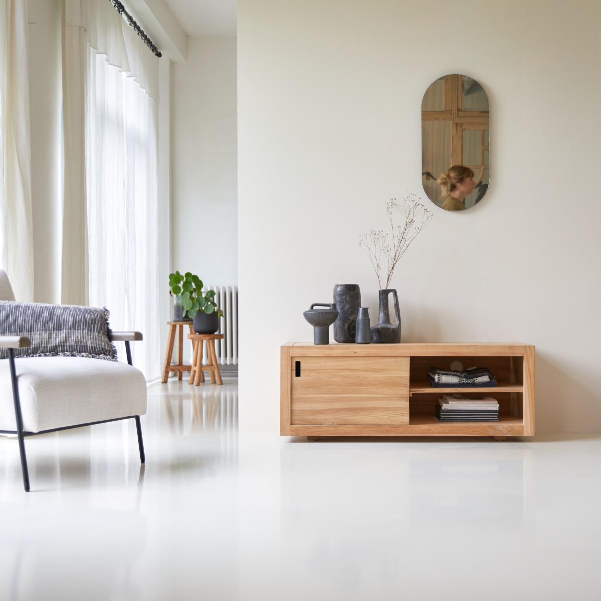 Meuble TV en bois de teck 120 Adam Tikamoon