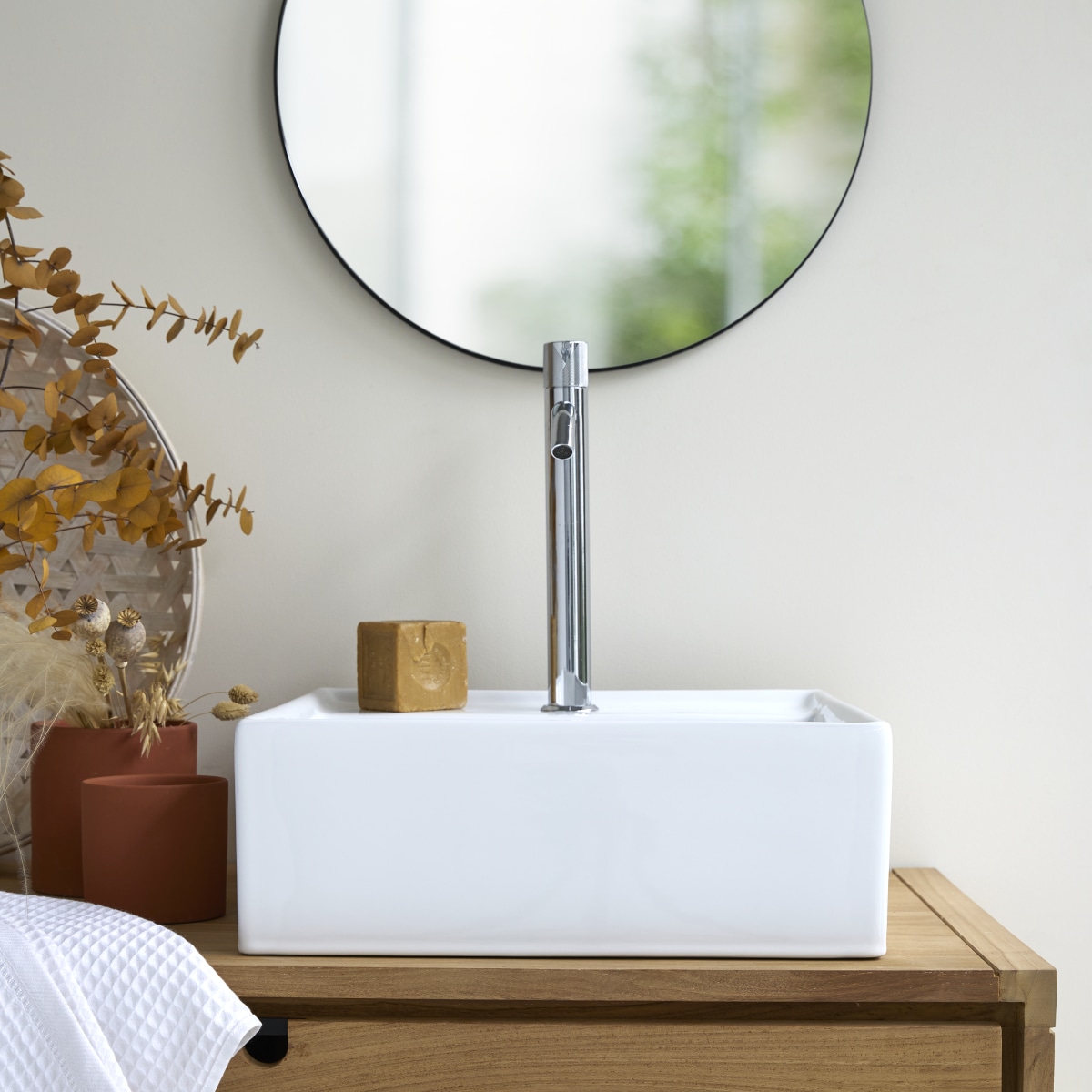 Vasque de salle de bain en céramique Leonce Tikamoon