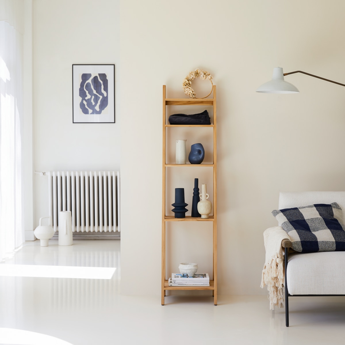 Bibliothèque en bois de Teck 40x160 Bahya Step FSC® - Tikamoon