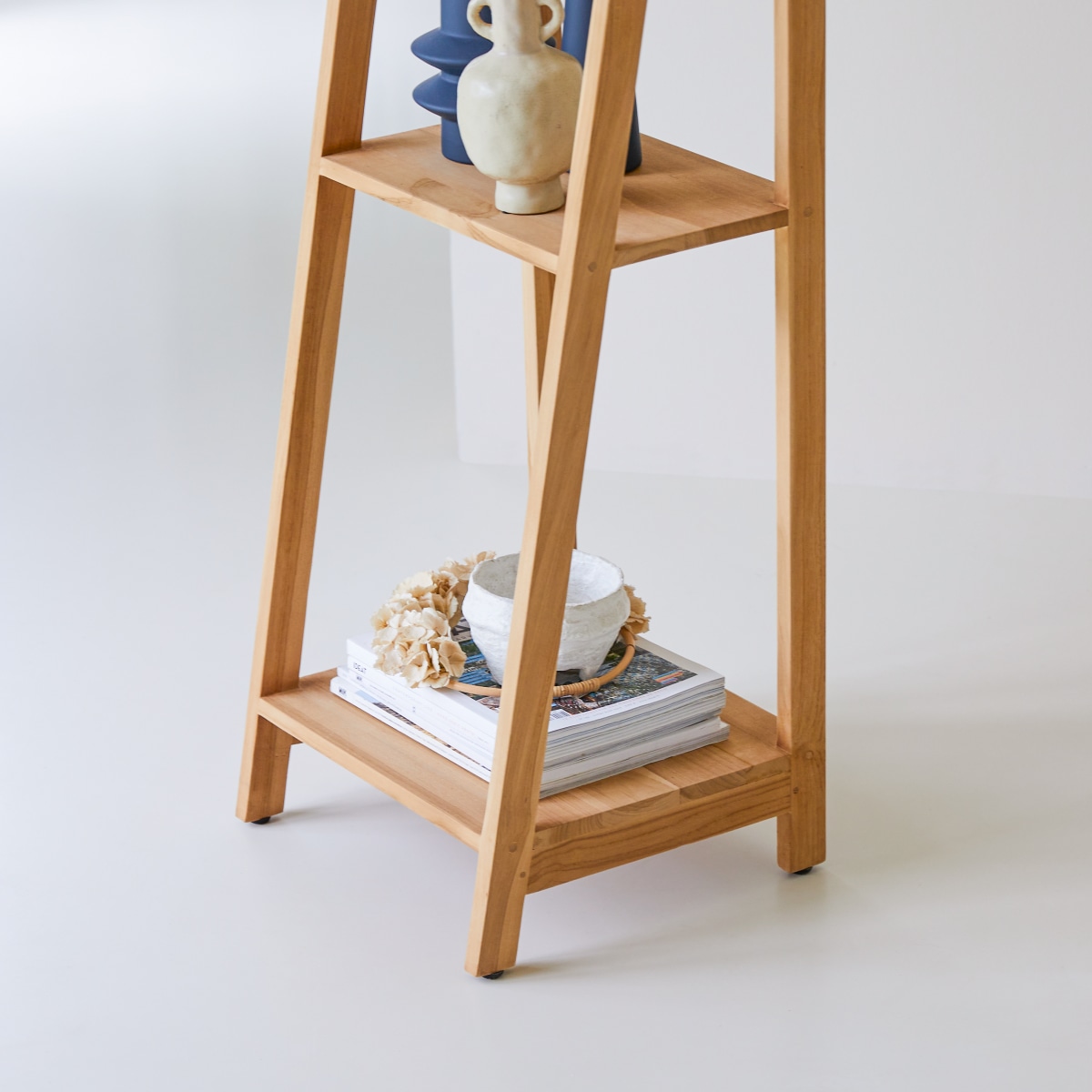 Bahya - Bücherregal aus massivem Teak Step