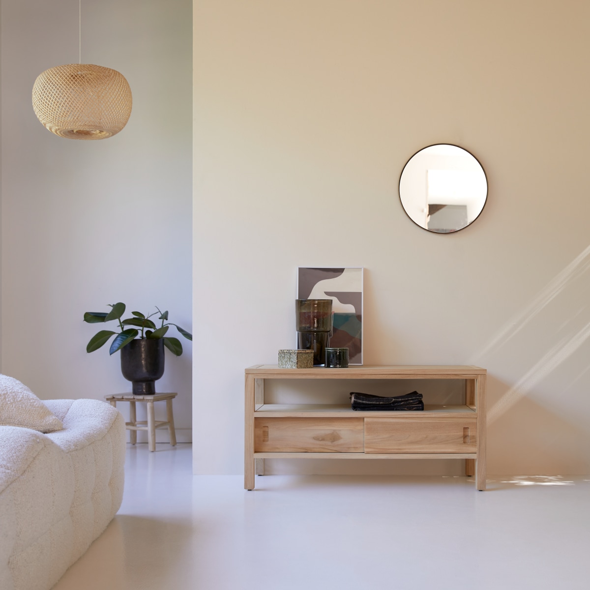 Meuble TV en bois de teck 100 Anton FSC® - Tikamoon