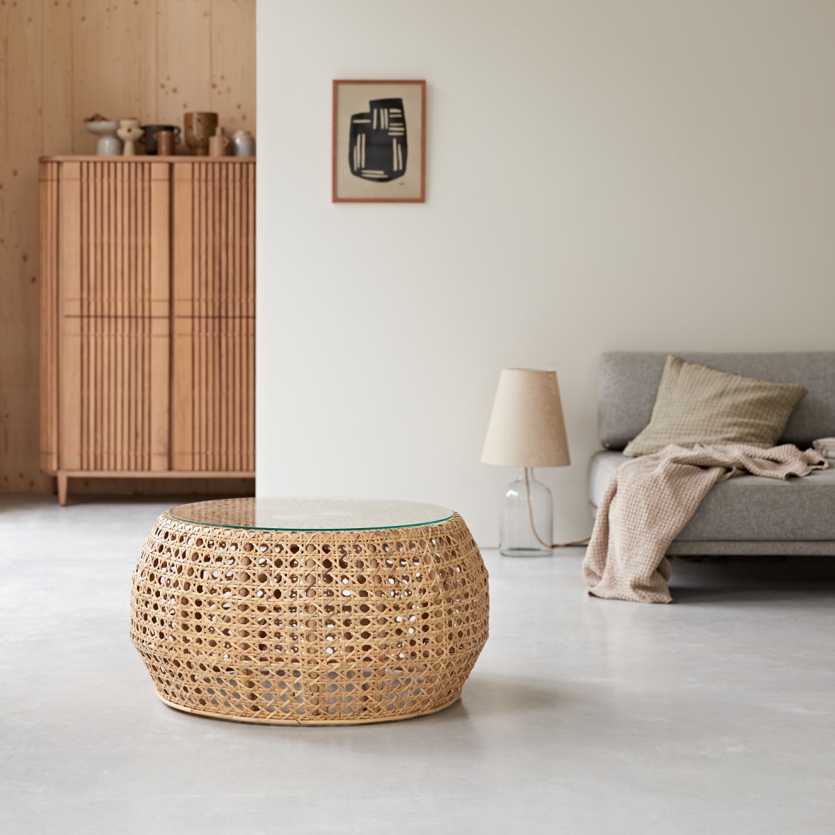Couchtisch aus Rattan Wohnzimmer / Couchtische Tikamoon