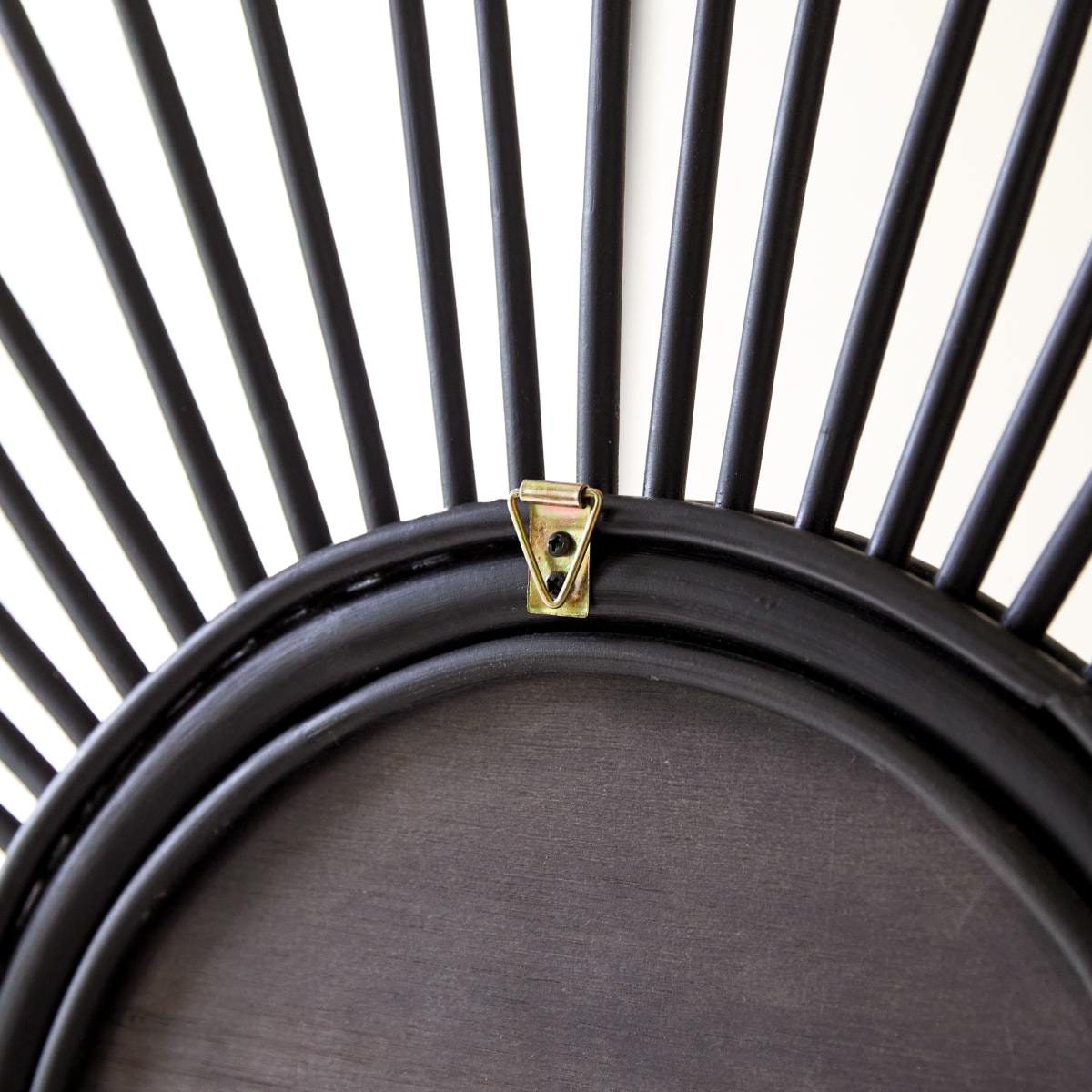 Isidore - Specchio in rattan nero 80 cm