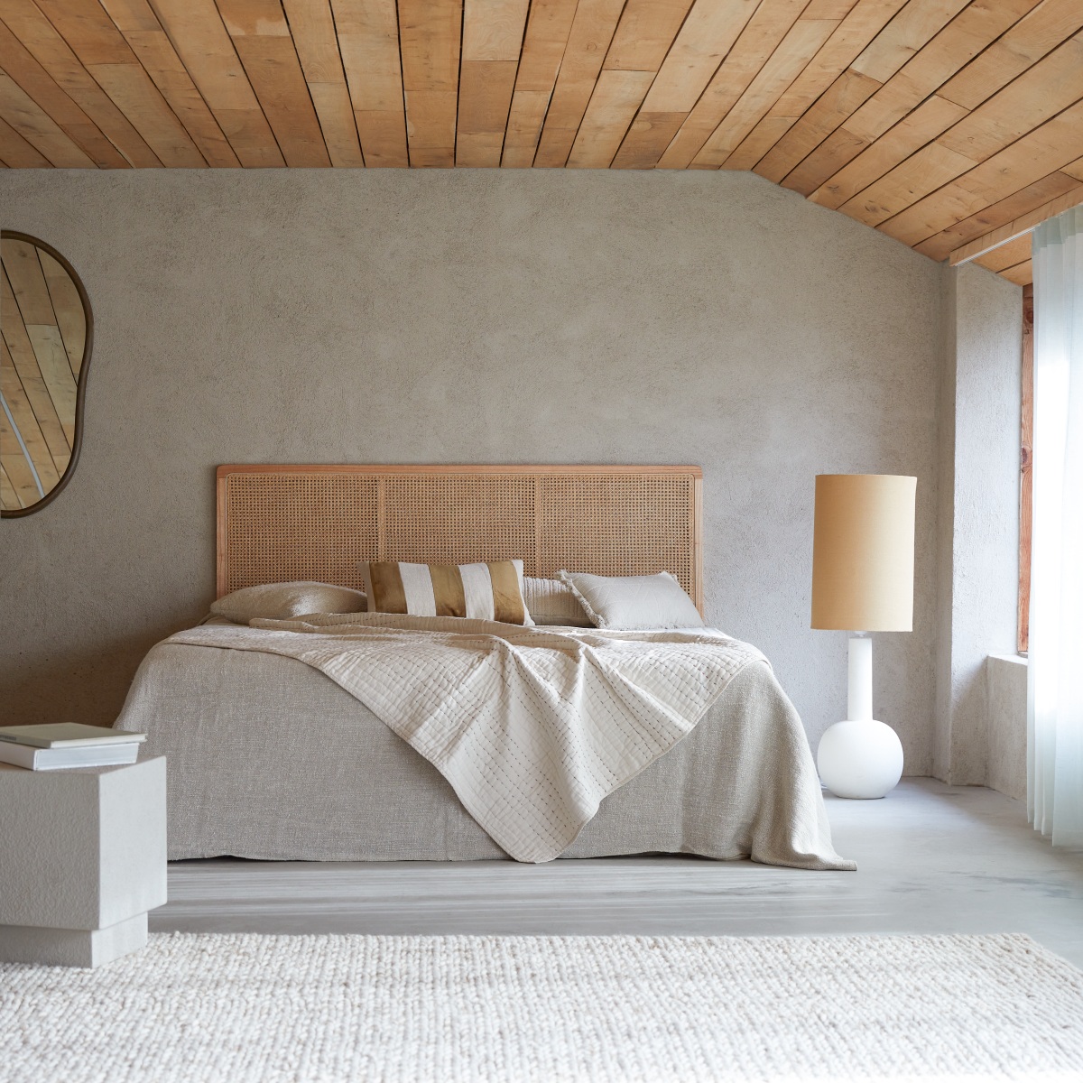 MOMMA HOME Bettkopfteil Resqua Weiß 160x60cm - Gestepptes Kunstleder Kopfteil