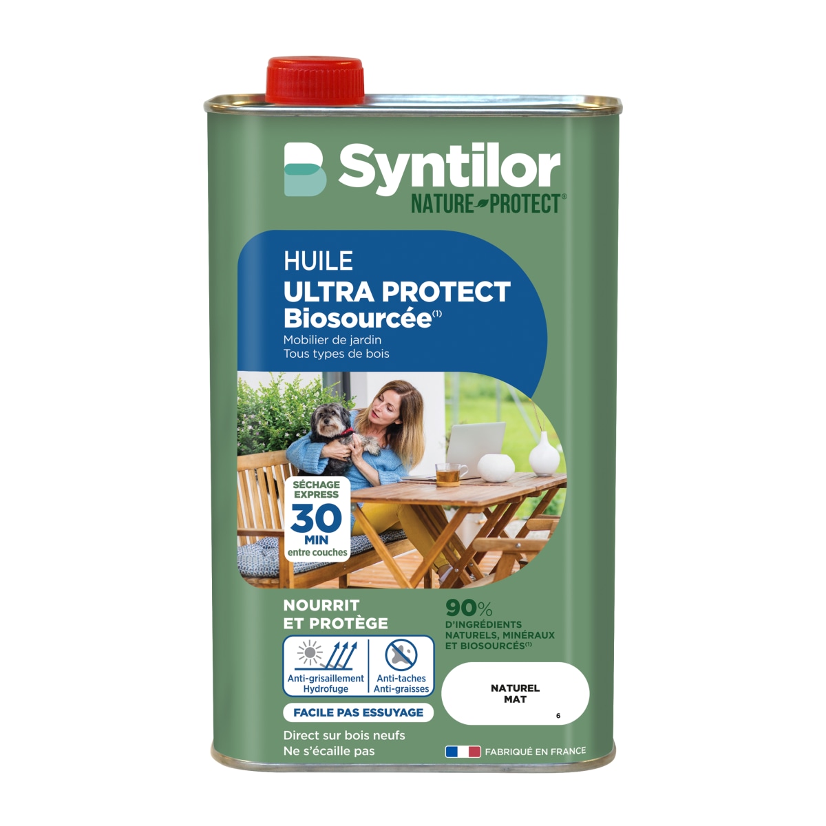 Syntilor - Aceite para muebles de jardín, 1L
