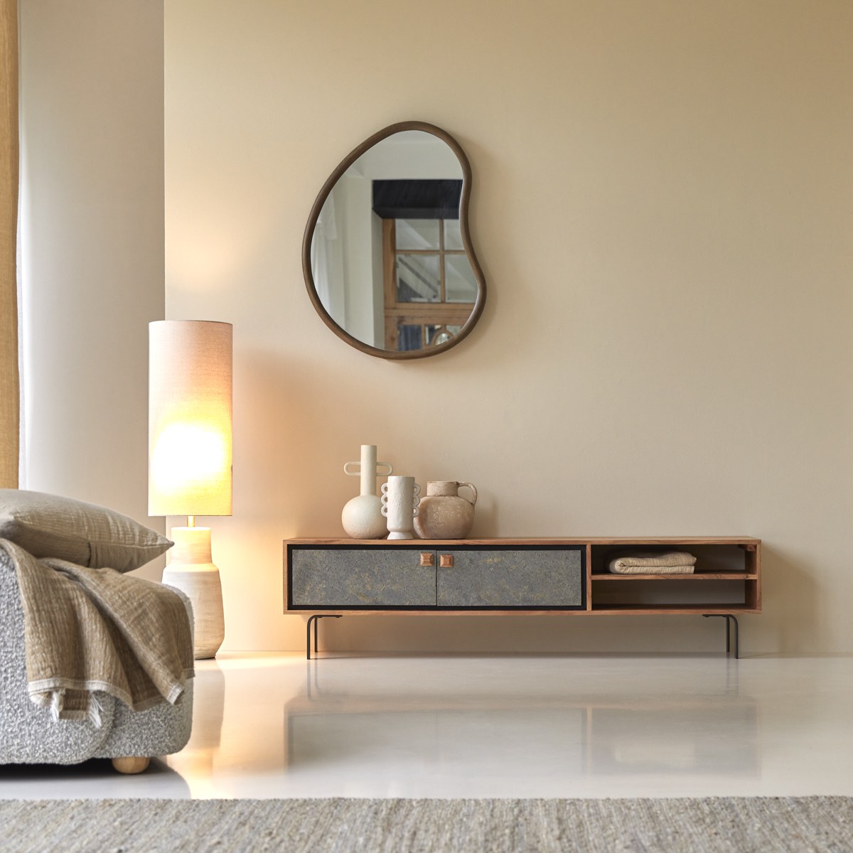 Meuble TV en bois d'acacia 160 Temis Tikamoon