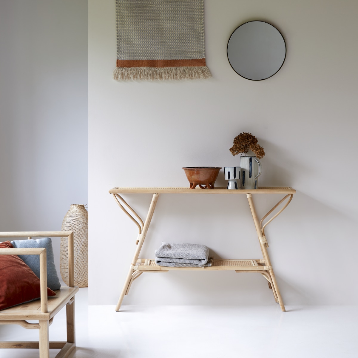 Console en rotin naturel 125 cm - Mobilier pour le salon - Tikamoon