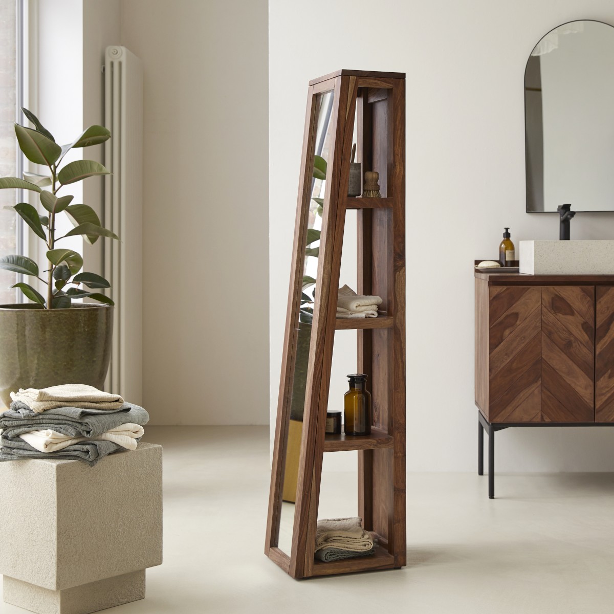 Twig - Solid sheesham oblique column