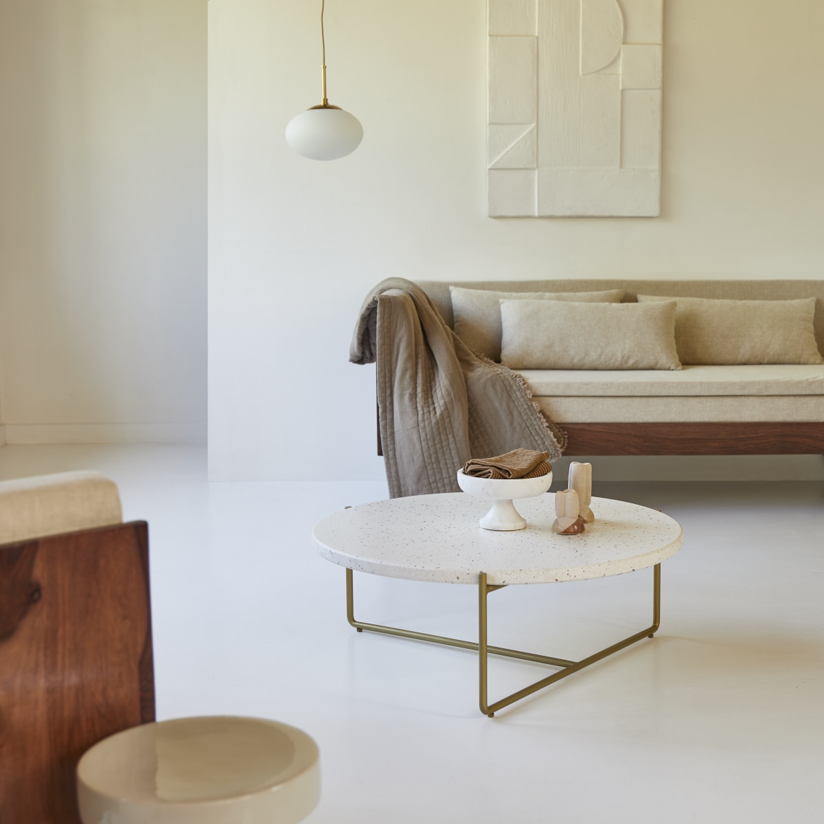 Anatole Confetti terrazzo and metal Coffee Table