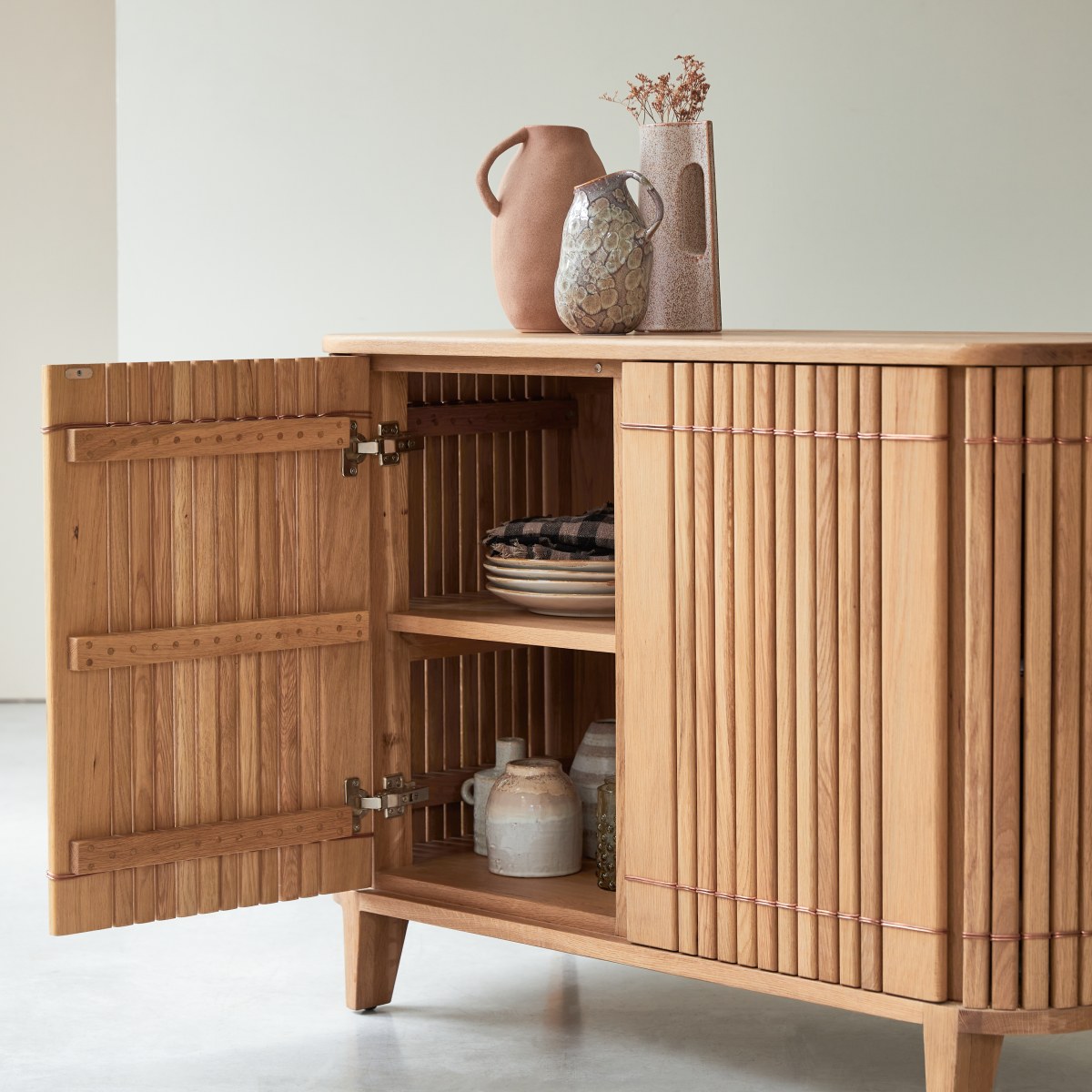 Sideboard aus Eiche 115 cm - Aufbewahrungsmöbel Wohnzimmer - Tikamoon