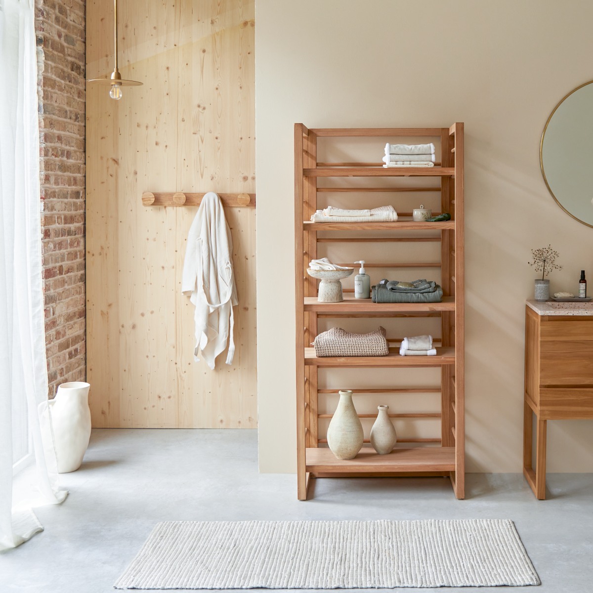 Etagère de Salle de bain en bois de teck 180 Sera Tikamoon