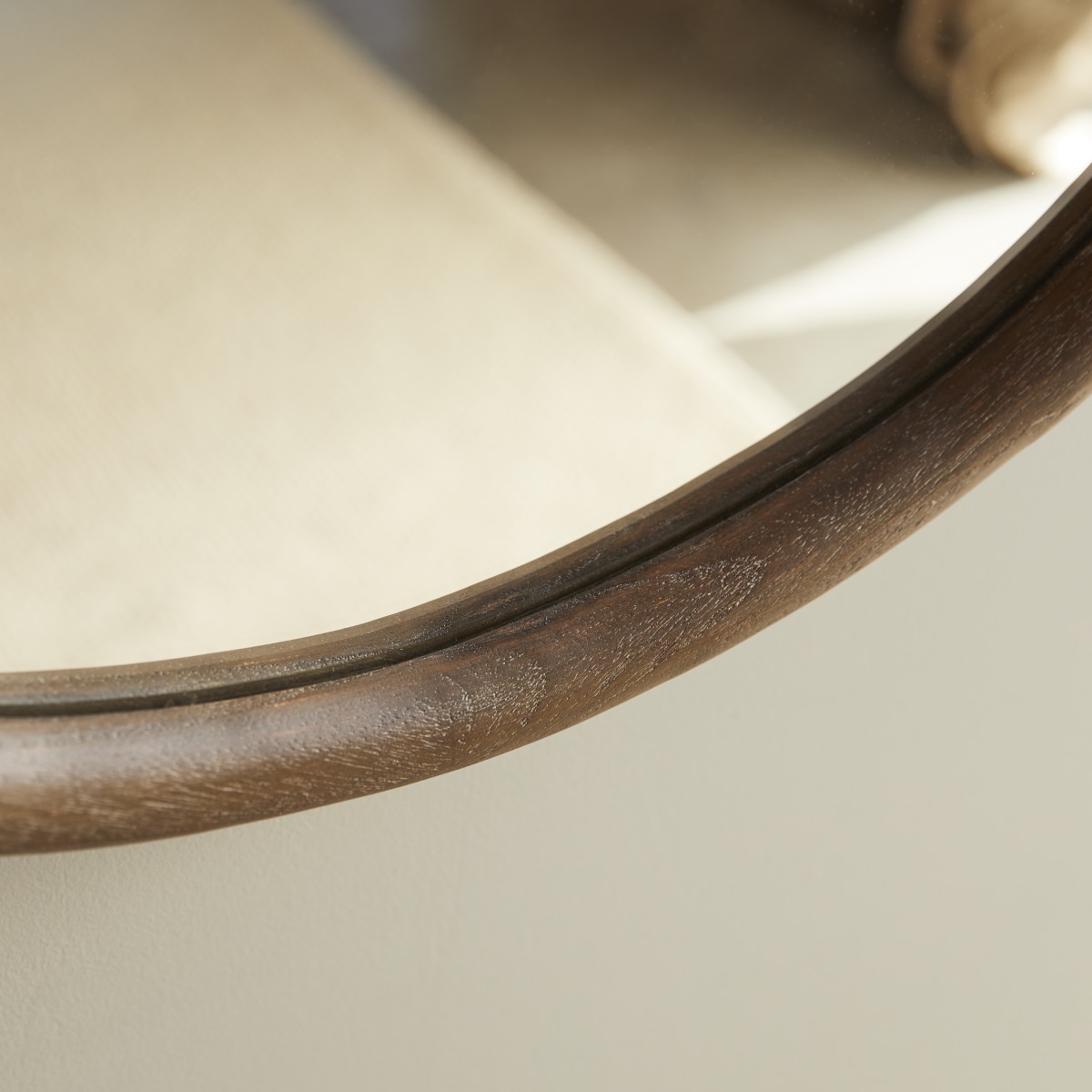 Dim - Espejo de baño de madera de mindi de 100 cm x 70 cm