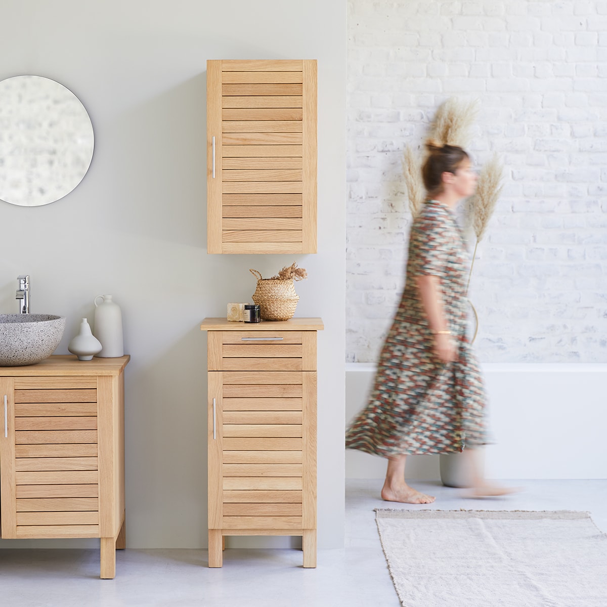 Soho - Solid oak bathroom Storage set