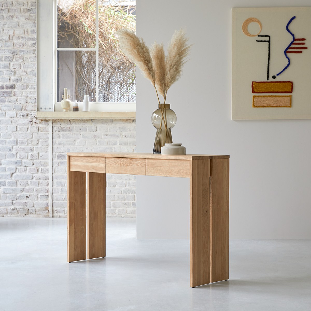 Eden Solid oak console table