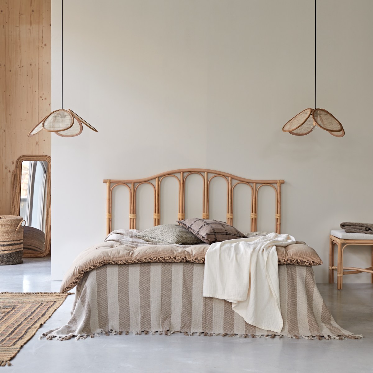 Tête de lit en tiges de rotin 160 cm Ondine Tikamoon