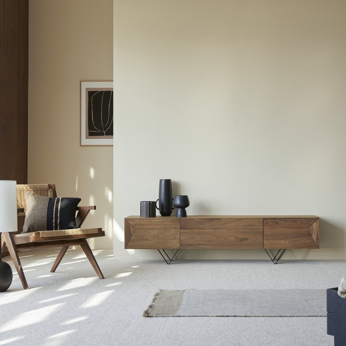 Meuble TV en bois de noyer 175 Metric FSC® - Tikamoon