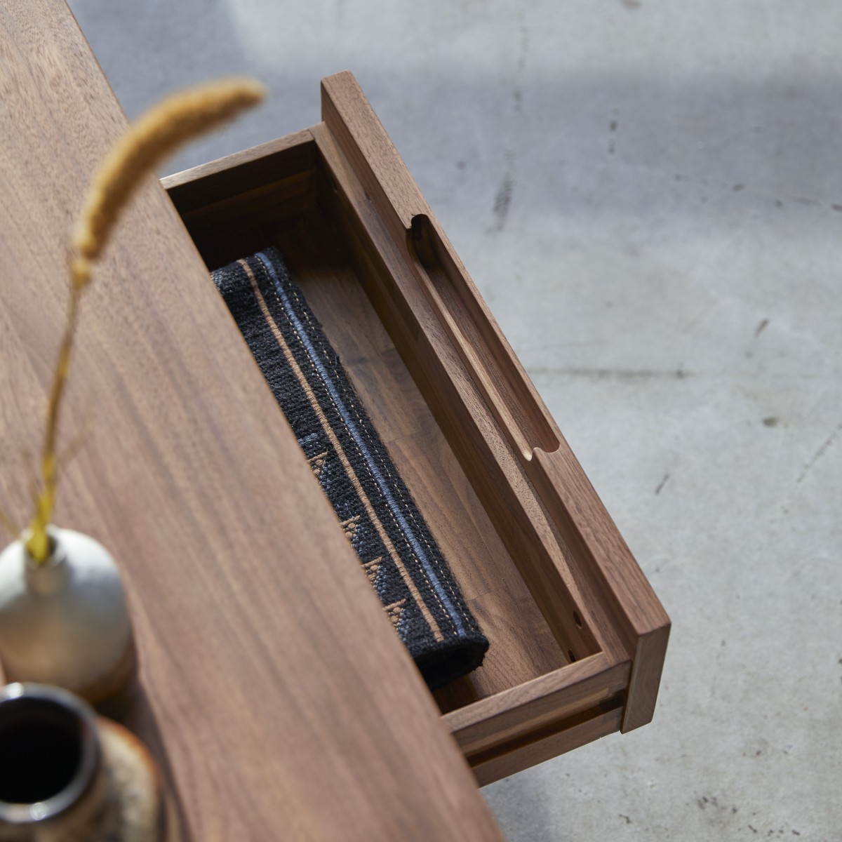 Ellie - Solid walnut TV unit 180 cm