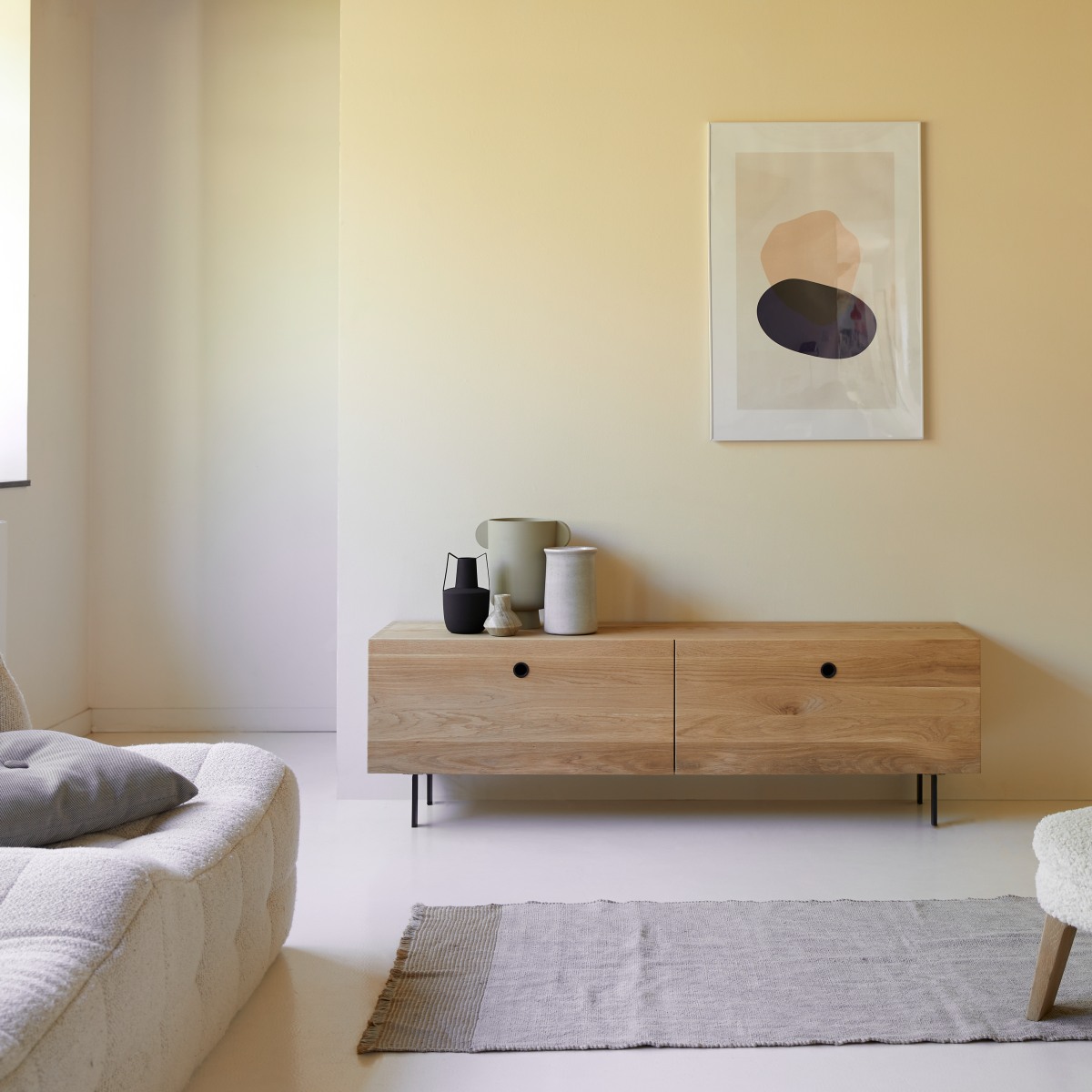 Meuble TV en bois de chêne 160 Jeanne FSC® - Tikamoon