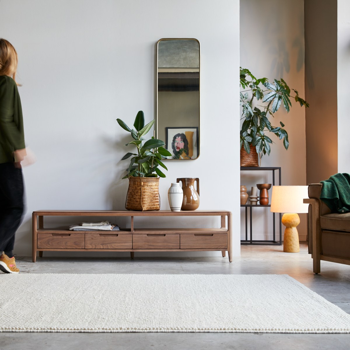 Arto - Solid walnut TV Stand 180 cm