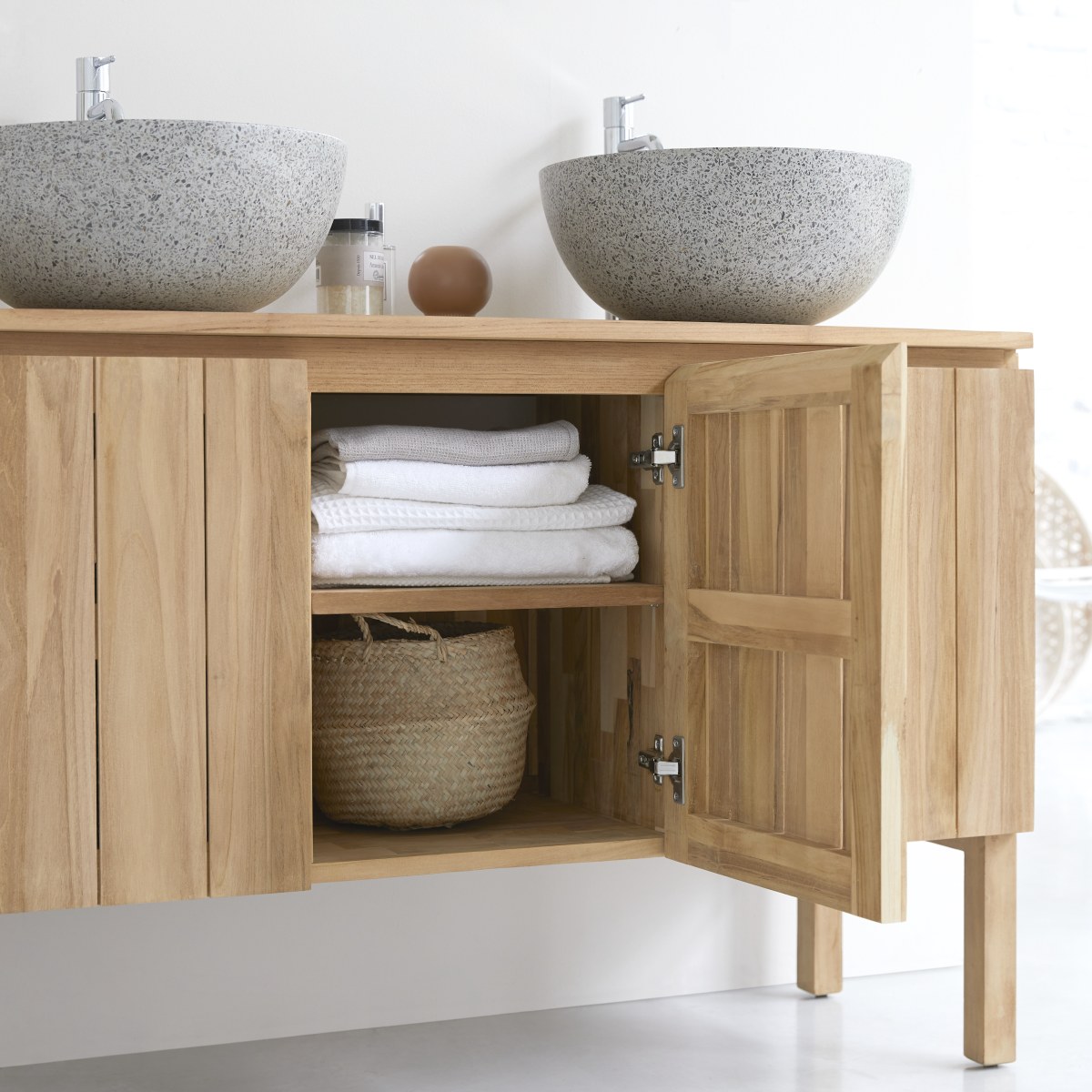 Jill - Mobile per il bagno in teak massello 120 cm
