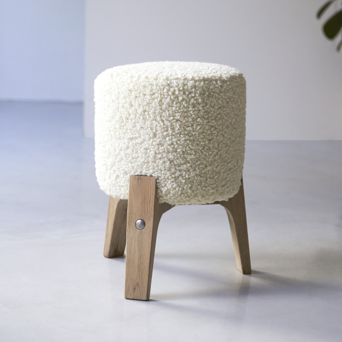 Drum - Pouf M Himalaya in legno di quercia massello