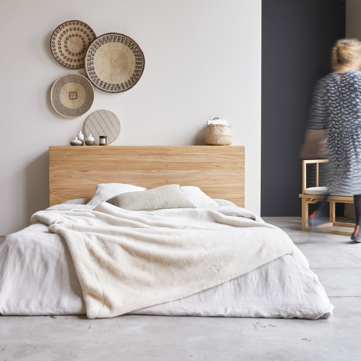 Tête de lit avec rangements en bois de teck 165 Bertie Tikamoon