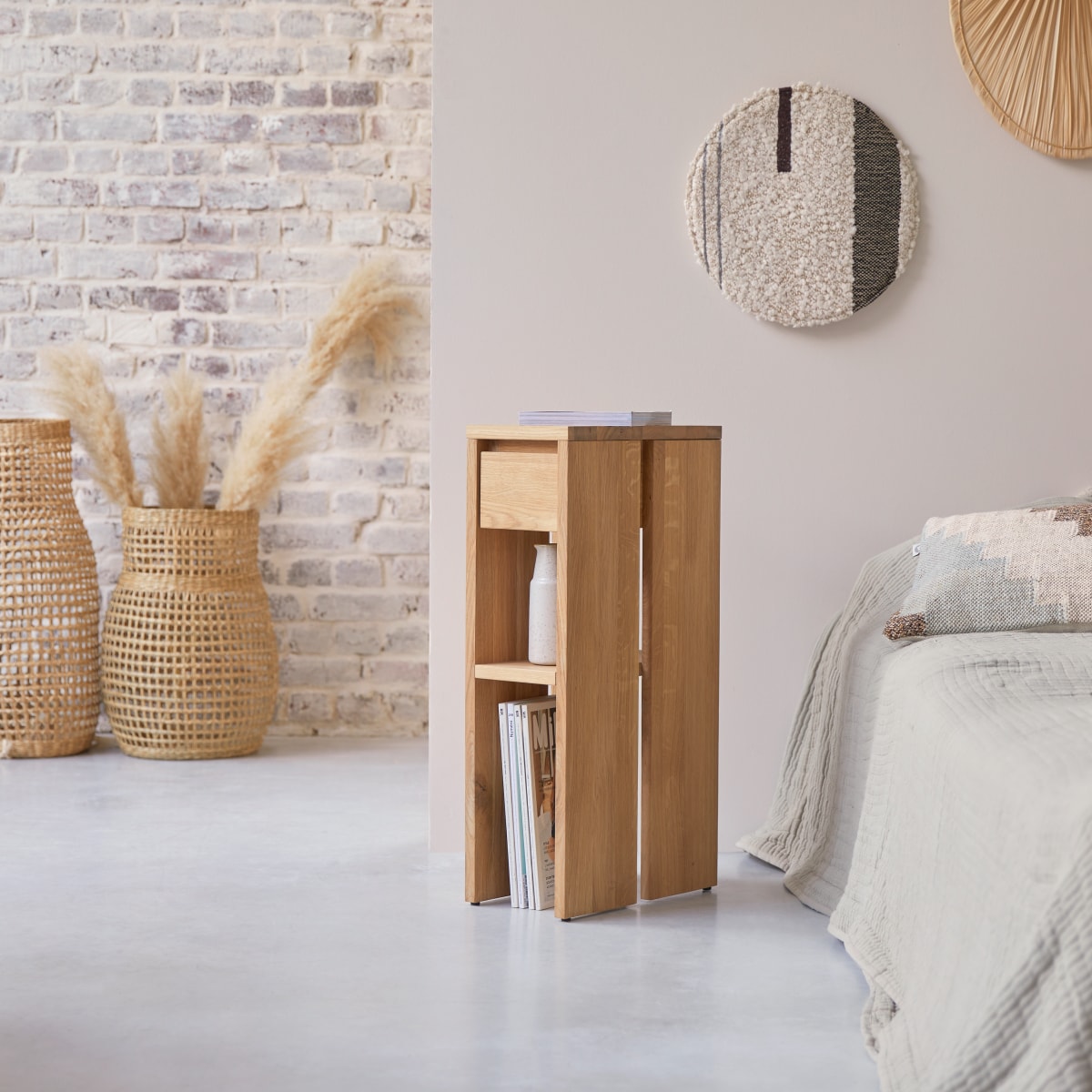 Chevet en bois de chêne massif Eden FSC® - Tikamoon