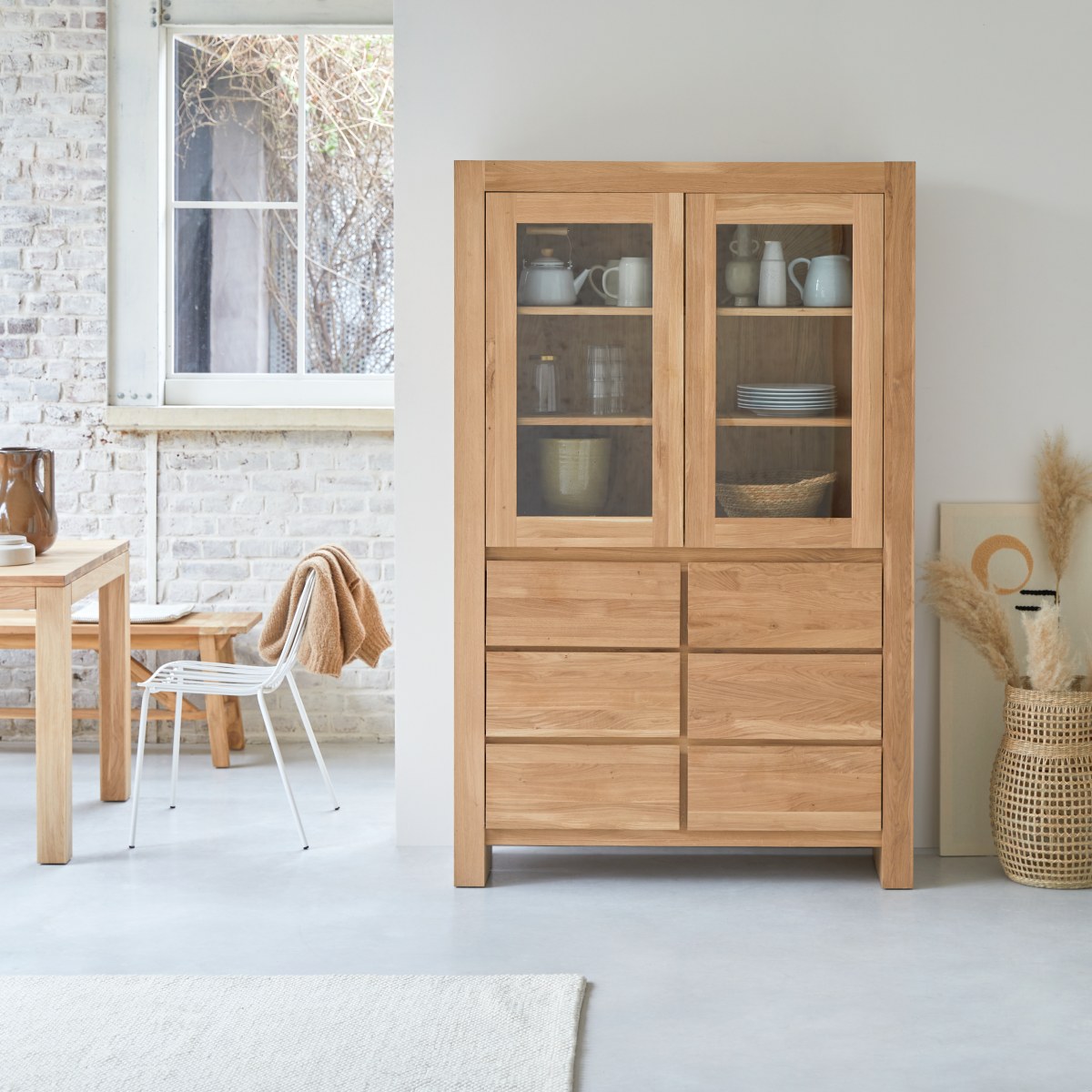 Vaisselier en bois de chêne massif 120 Eden FSC® - Tikamoon